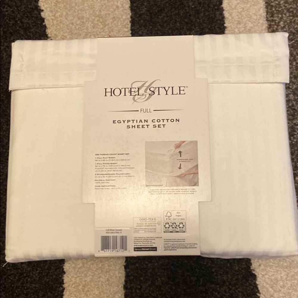 Egyptian cotton full size bed sheet set